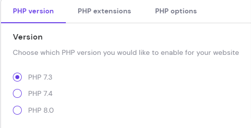 PHP Configuratio