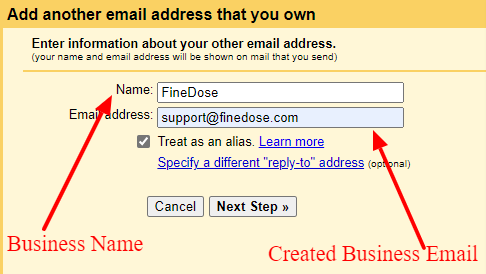 Gmail Add another email address that you own