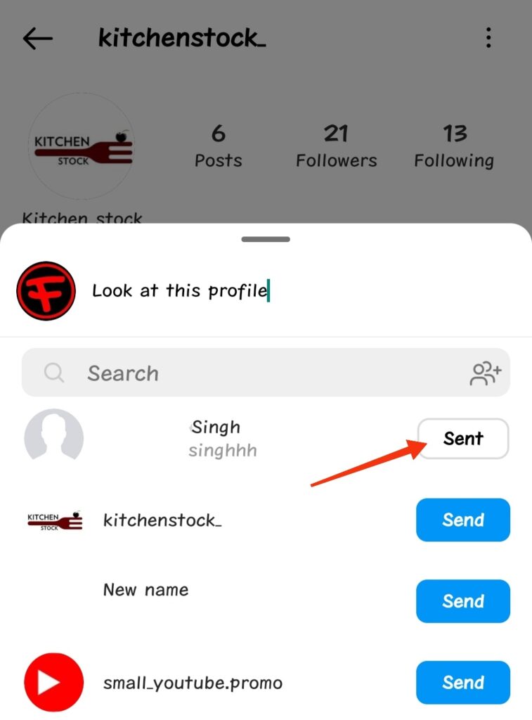 How to Share Instagram Profile Link 