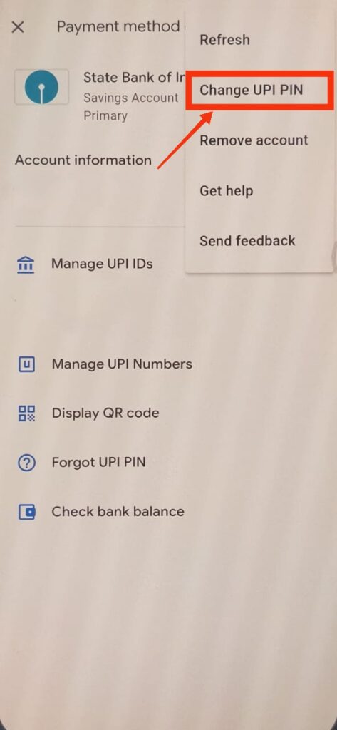 How to Change UPI Pin in Google Pay 