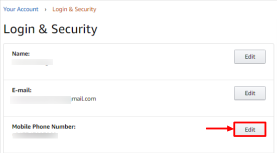 Amazon Change Name E mail Password