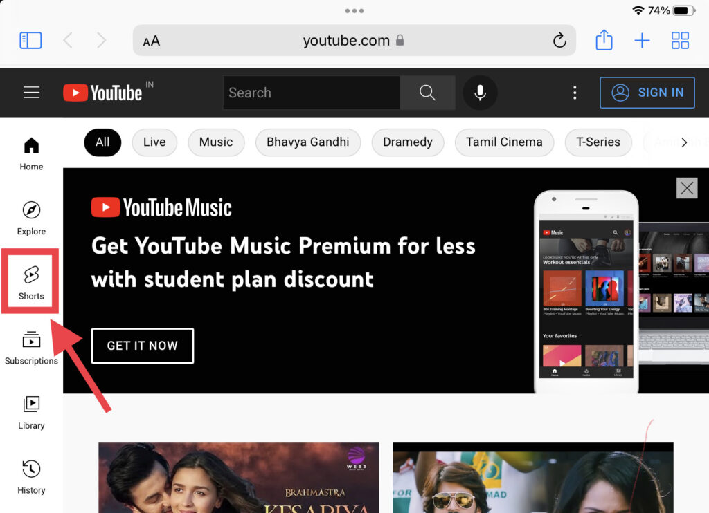 How to watch YouTube Shorts on iPad 