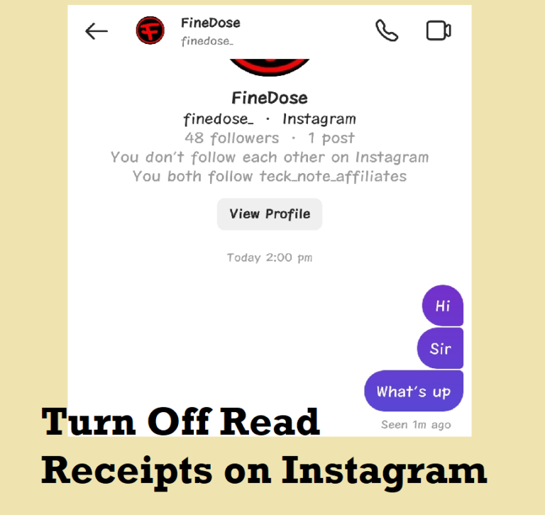 How to turn off read receipts on Instagram
