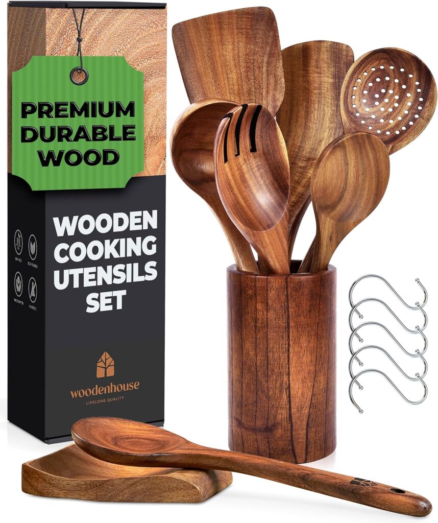 WOODENHOUSE Wooden Utensils for Cooking